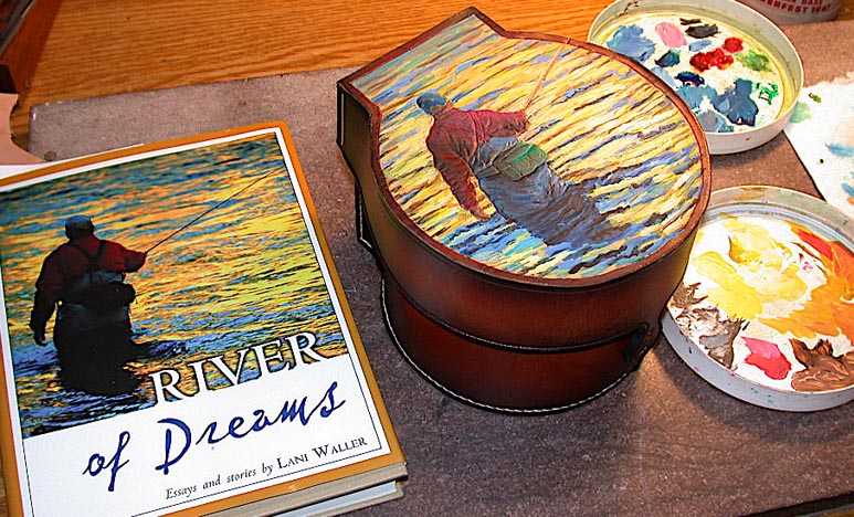 Larsen reel case with book. James Acord 2009.